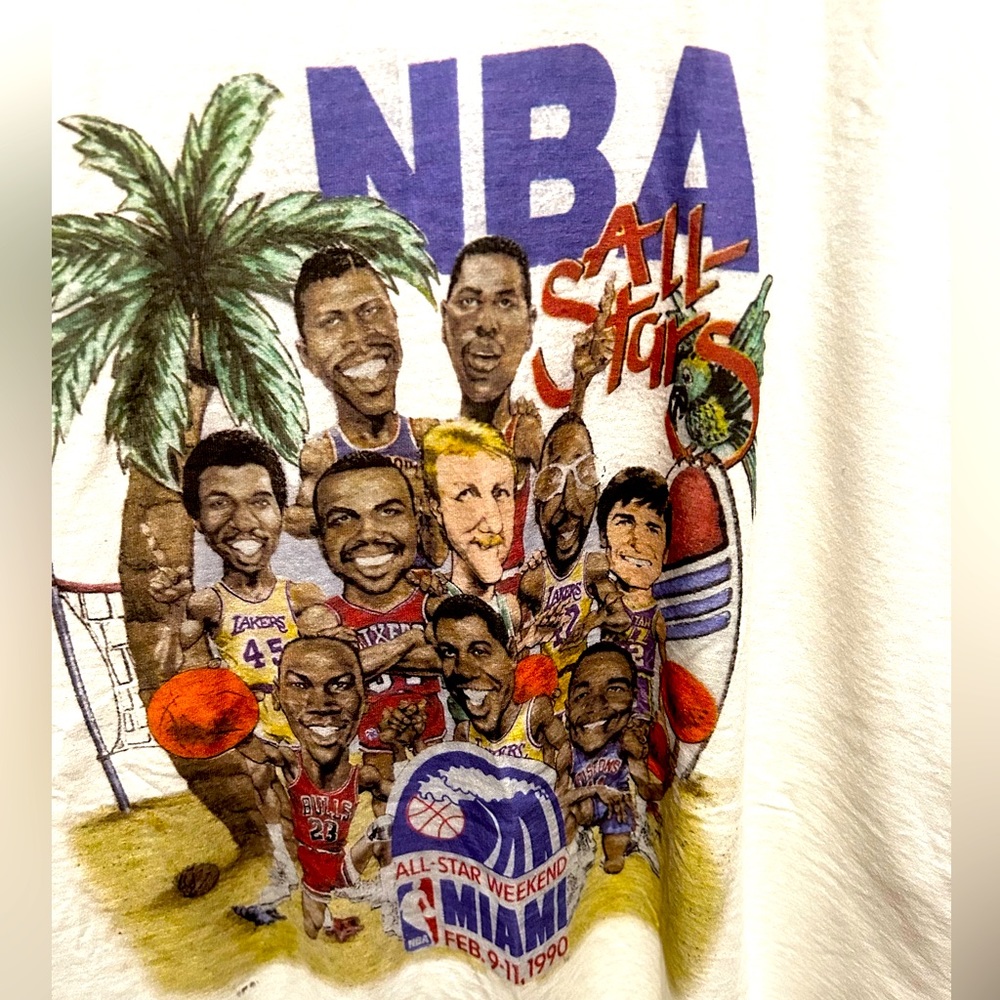 1990 Allstar game cartoon print